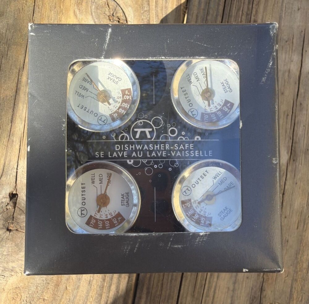 Outset Mini Steak Thermometers 4 In Box New - Picture 1 of 2